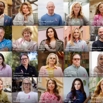 20 kända profiler designar rosa bandet 2023