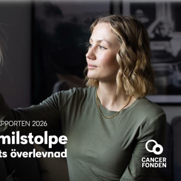 Cancerfondsrapporten 2026. Fotograf omslag: Sanna Percivall