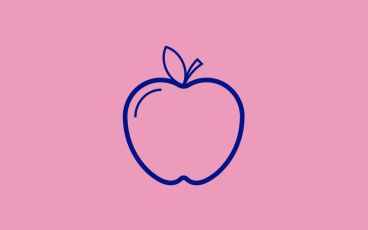 Illustration av ett äpple