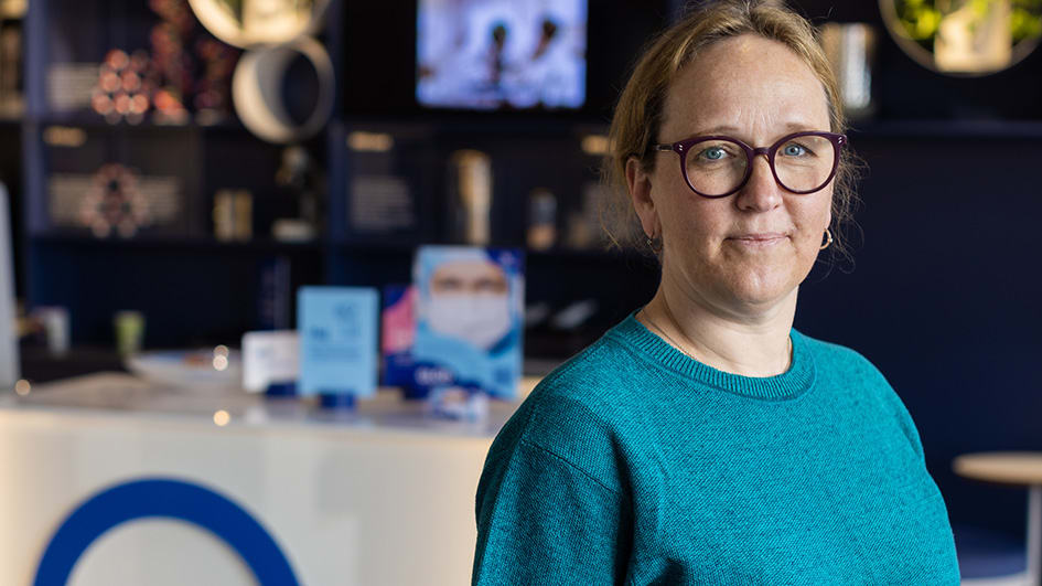 Malin Sund hos Cancerfonden i Stockholm