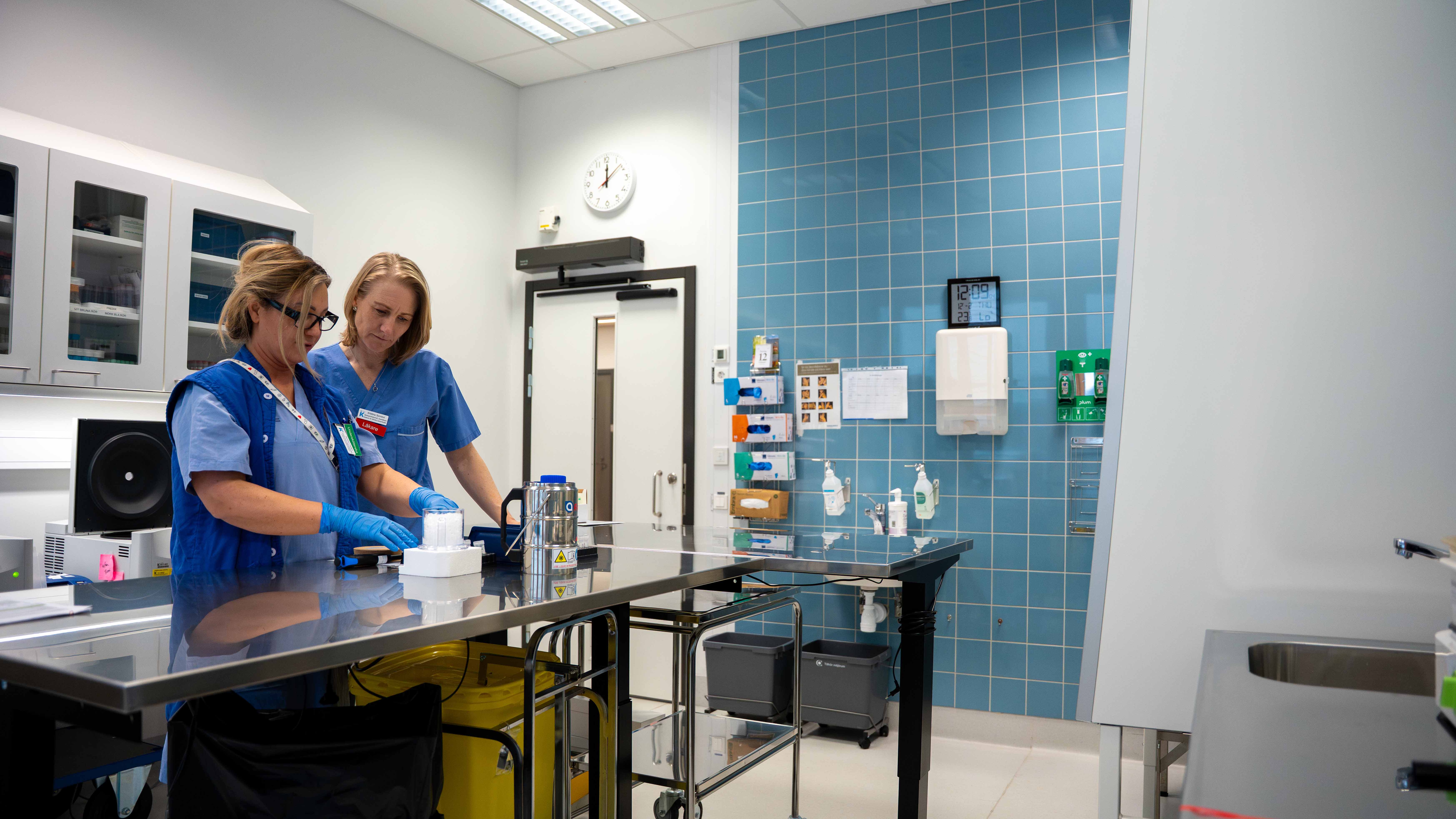 två personer i ett laboratorium