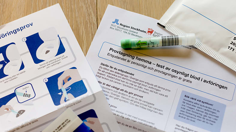 Ett kit för screening av blod i avföringen