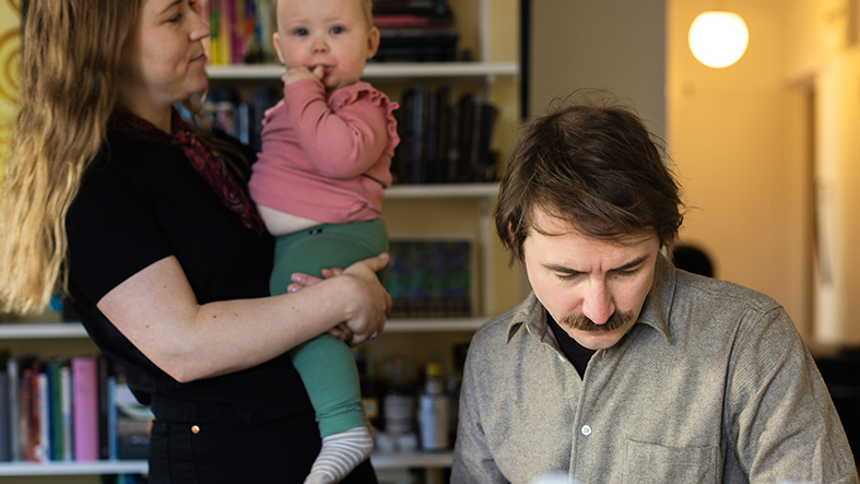 Mamma, pappa barn i hemmiljö