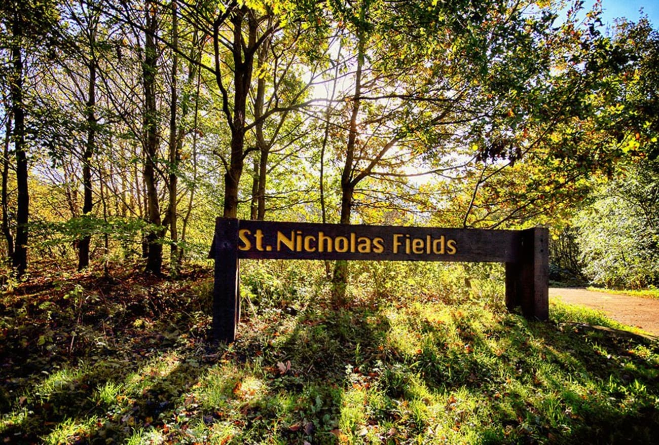AutumnWoodlandview-StNicholasFieldssign2_byLewisOuting_web