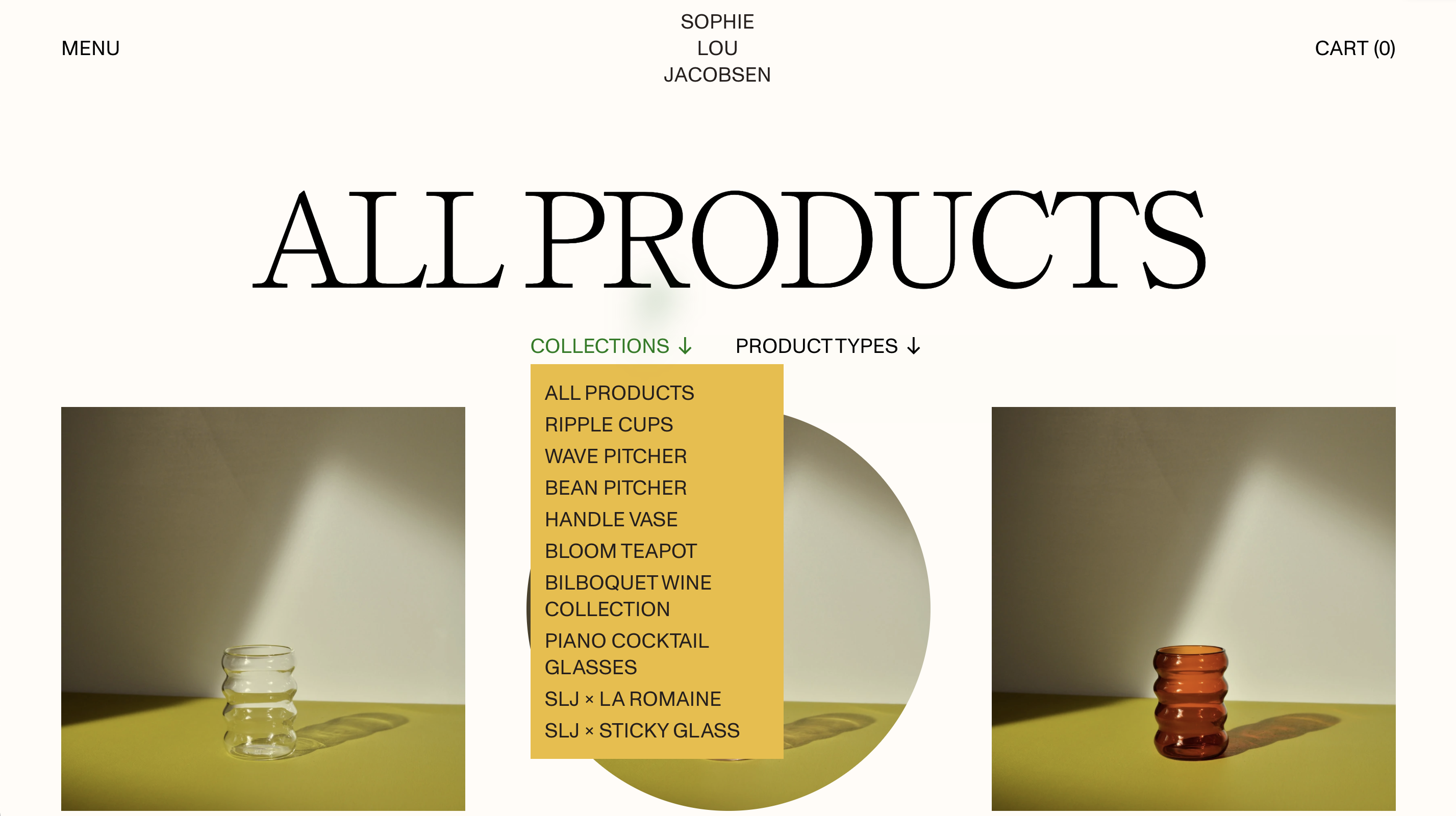 The client uses collections in the backend of Shopify to control the dropdowns in the shop.