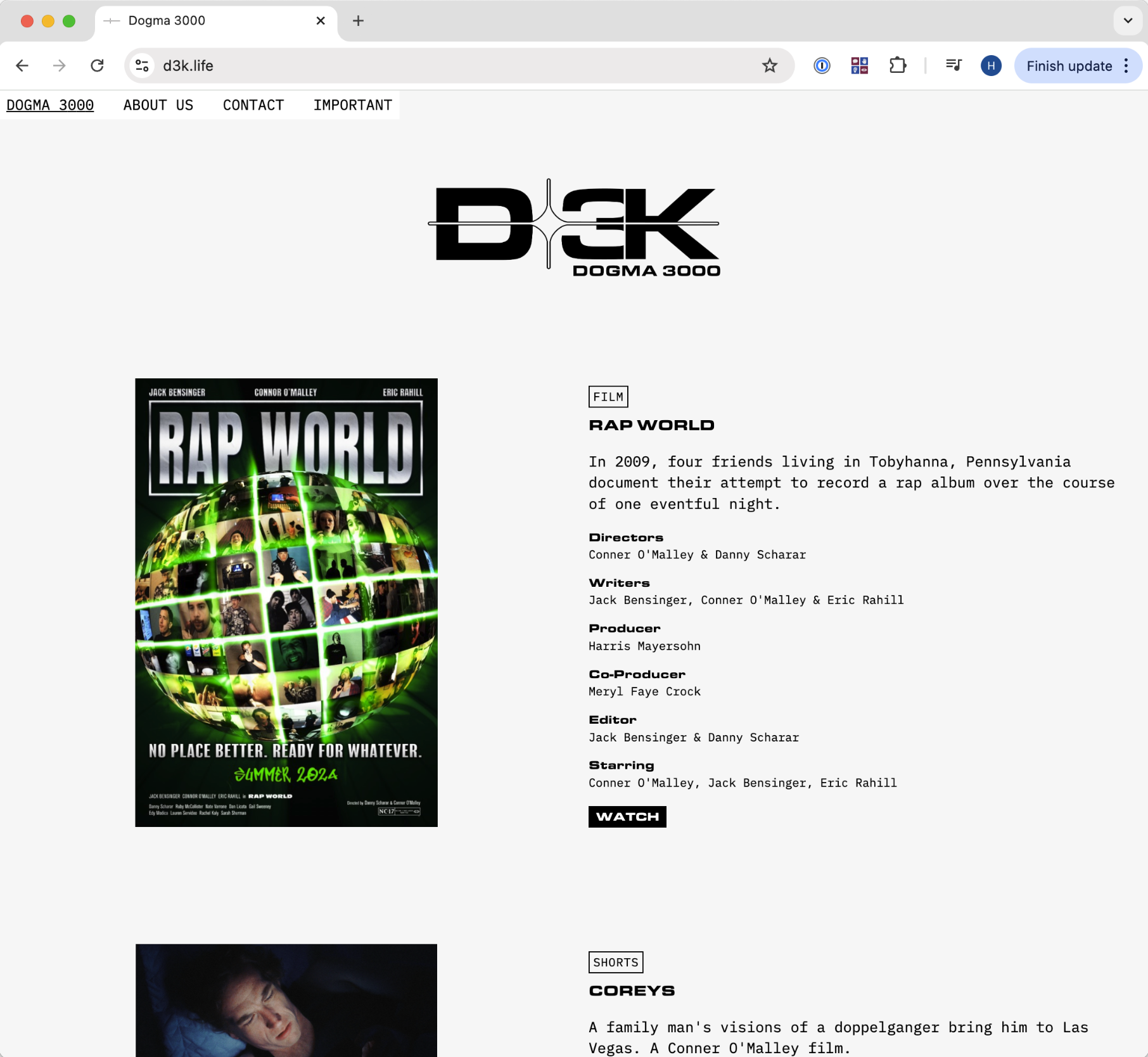 Dogma 3000 website