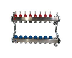 Fordeler 1" RF, 8 krets m/ flowmeter og retur regul.