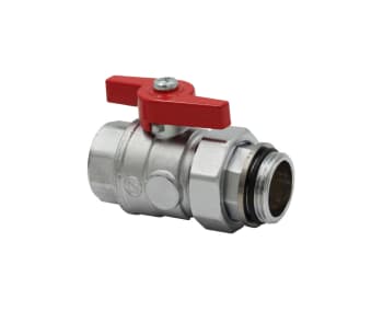 Kuleventil Compact m/union for fordeler 1", rett, R