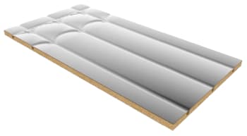 Trefiberpl. m/folie cc300 20mm rør, 1200x600x36mm (0,72m²)