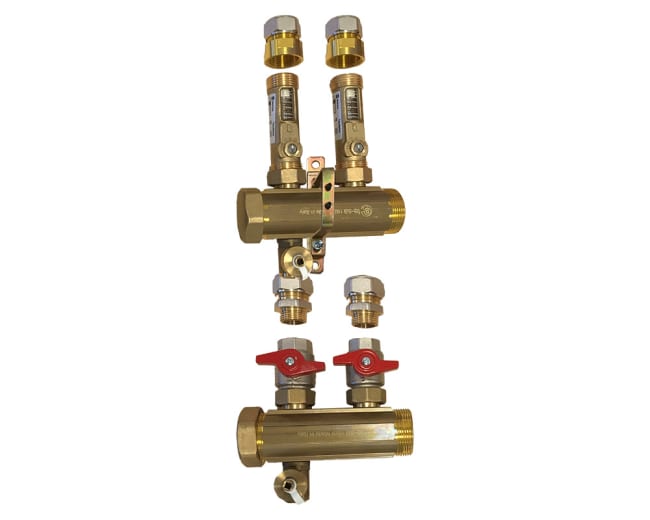 Snøsmeltfordeler 1 1/2", 9 krets for 25x2,3 pex/pert