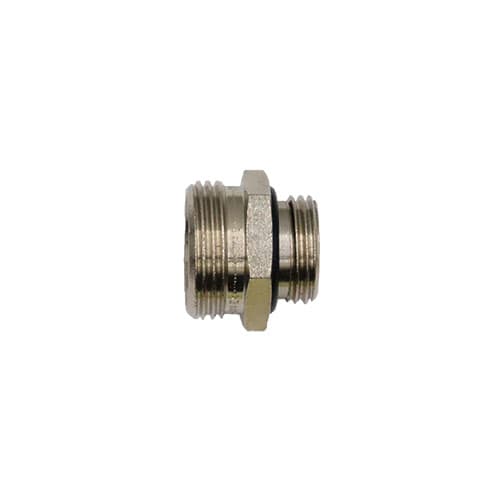 Overg. ansatsnippel, 3/4" EK - 1/2" m/o-ring, forkr. GF