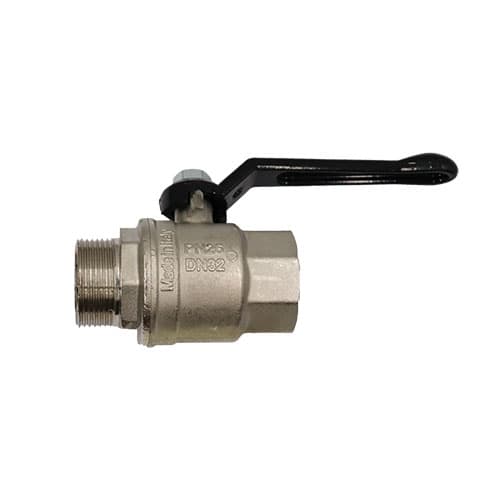Kuleventil m/hendel, 1 1/4", inv/utv