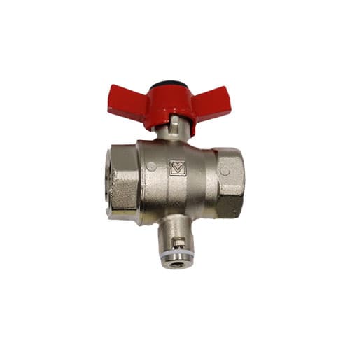 Kuleventil m/følerlomme, 3/4" inv/inv