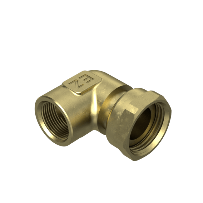 TV Mess Albue m/løpemutter, 3/4" inv/inv