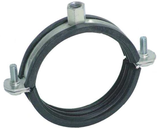 Rørklammer m/gummidemping 123-128 M10