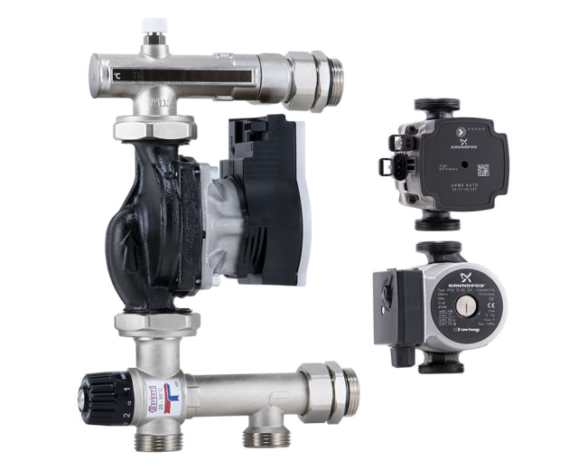 Fordelershunt 27B m/Grundfos UPM3 AUTO 25-70 130