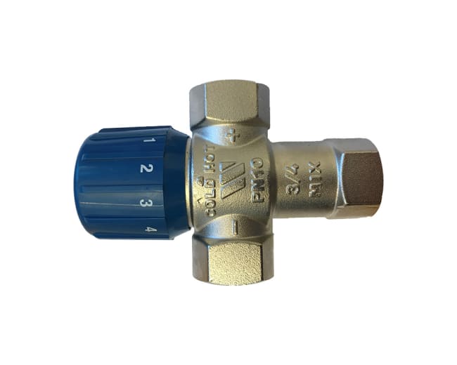Watts termostatventil 3/4", 3-veis, 25-50°C U