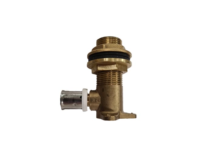 Multipress Platealbue m/vegg-gj.føring 16x2 - 1/2", 30mm