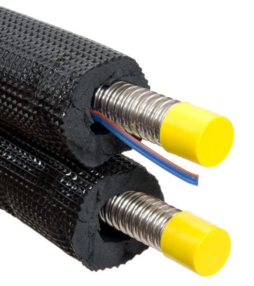 Solarflex stålrør 2xDN16, L=25m, 13mm isolasjon
