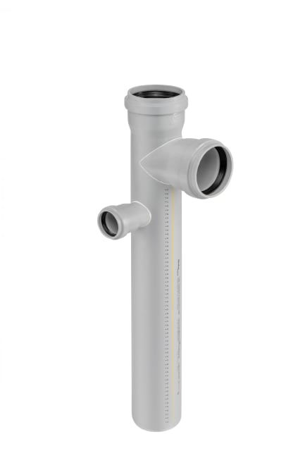 Skolan Safe dobbelt dusjgrenrør 110/110/58 90° venstre