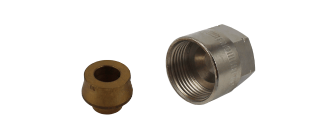 Fordelerkobl. M22 - 18 mm, messinghylse, cu/galv