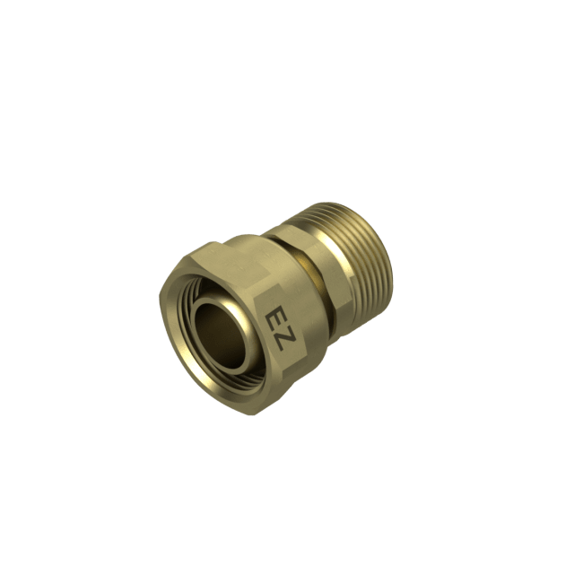 TV Mess Nippelmuffe m/løpemutter, 3/4" inv/utv