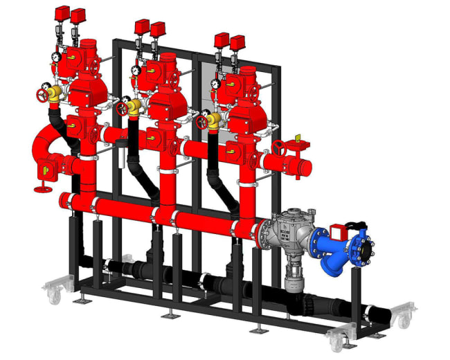 Prefab sprinklersentral TUSS104101010/100H