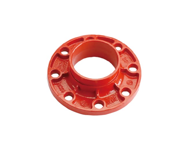 Flens med Rille DN50 / 60,3mm rød