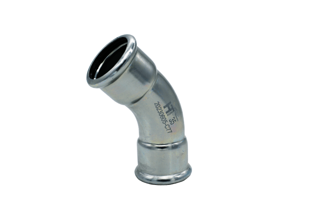 Hi-Press, Galv 108mm Bend 45° , 2 muffer