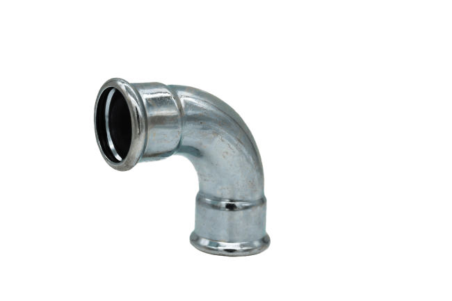 Hi-Press, Galv 108mm Bend 90° , 2 muffer