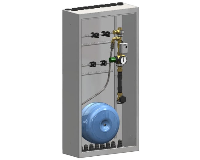 Inntaksskap med ekspansjon, 550x1130x235 m/dør