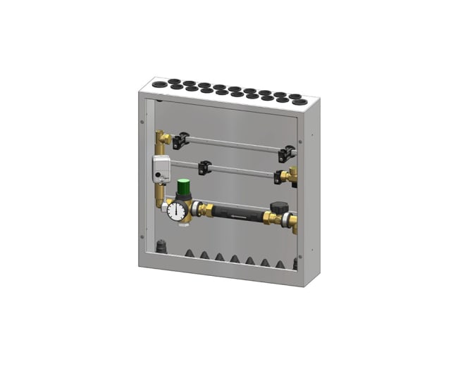 Inntaksskap mini, 550x580x145 m/dør og ramme