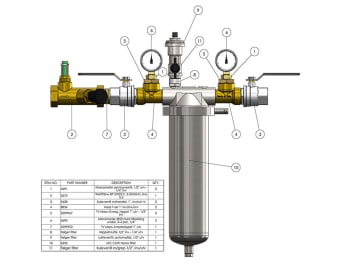 Monteringskit for 1" Kombifilter