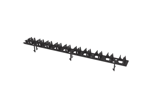 Festeskinne for 16-20mm rør m/stifter 24mm,L=1m eske à 50 st