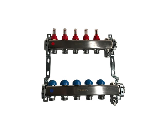 Fordeler 1" RF, 5 krets m/ flowmeter og retur regul.