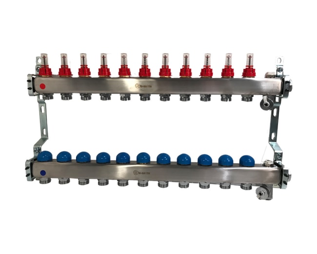 Fordeler 1" RF, 11 krets m/ flowmeter og retur regul.