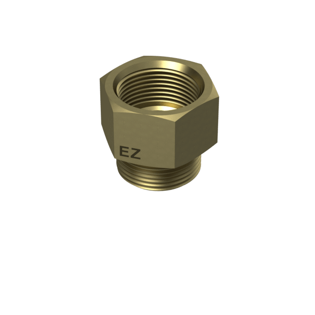 TV Mess Nippelmuffe 1/2" inv -  3/8" utv