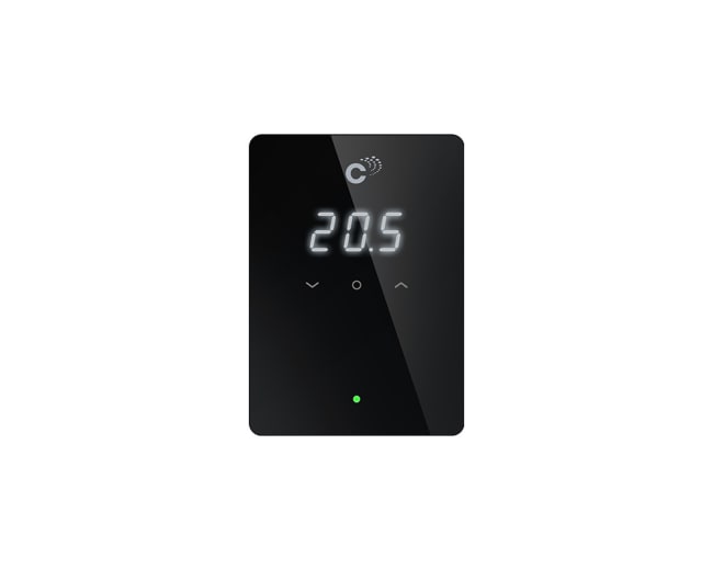 Hyco digital romtermostat, trådløs, sort