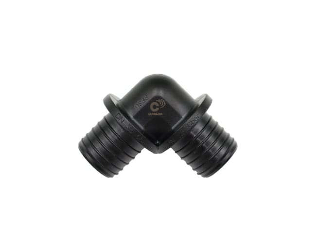 Aksialpress skjøtealbue, 25x2,3 mm, PN6, PPSU