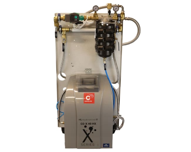 Vakuumavgassertralle O2-X 40, kombifilter+sirkpumpe standard