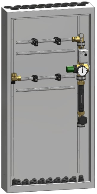 Inntaksskap standard, 550x1130x145 m/dør