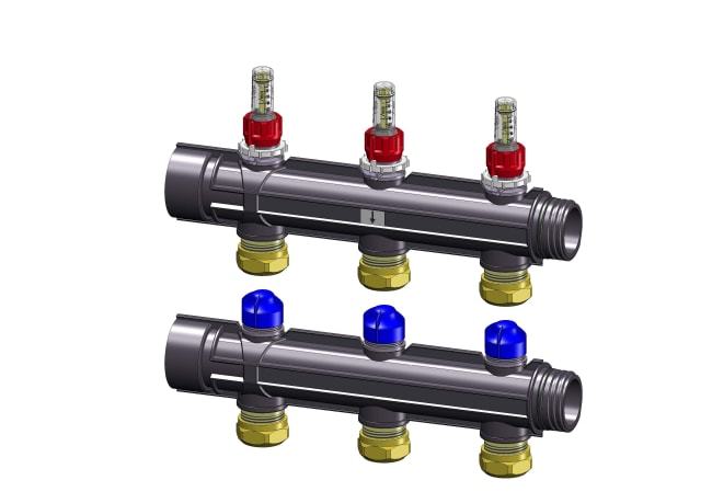 Snøsmeltfordeler kompositt 1 1/2", 3 kurser