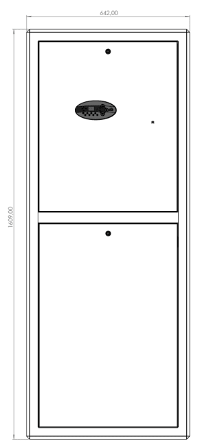 Gulvv.sentral, 6 kW, 3x230V, 4GV, 550x1550x136