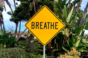 breathe road sign