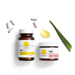 Cannaray CBD Sports Kit with CBD Oil and CBD Capsules