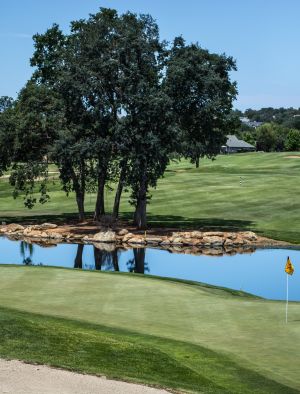 Golf green and water