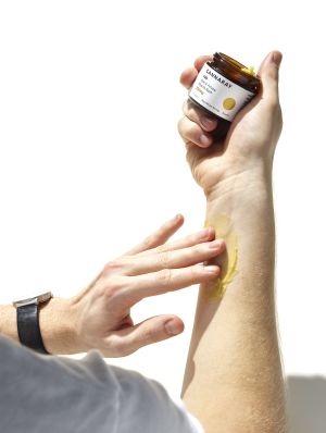 CBD muscle balm application