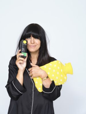 claudia winkleman with cannaray cbd night time oil drops