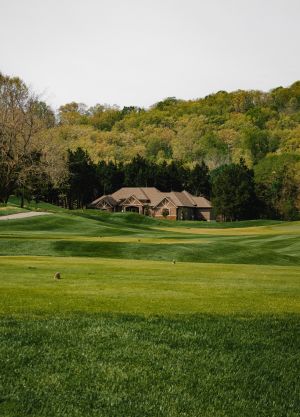 golf green and clubhouse