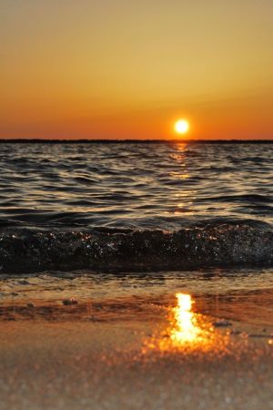 Sunset on beach 